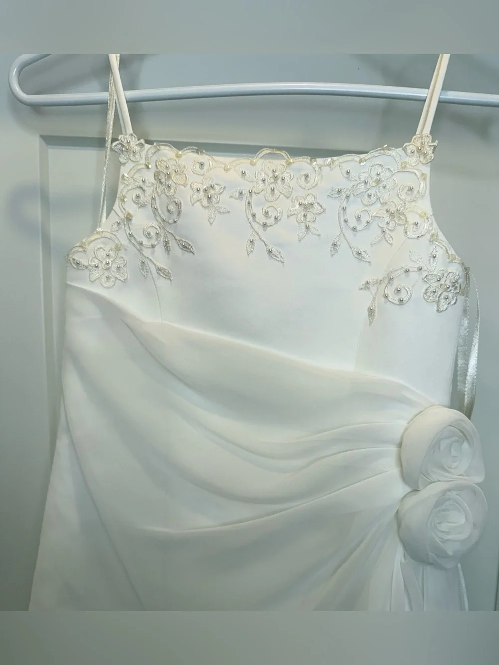 David's Bridal Ivory Flower/Communion Dress size 8 - Picture 2 of 11